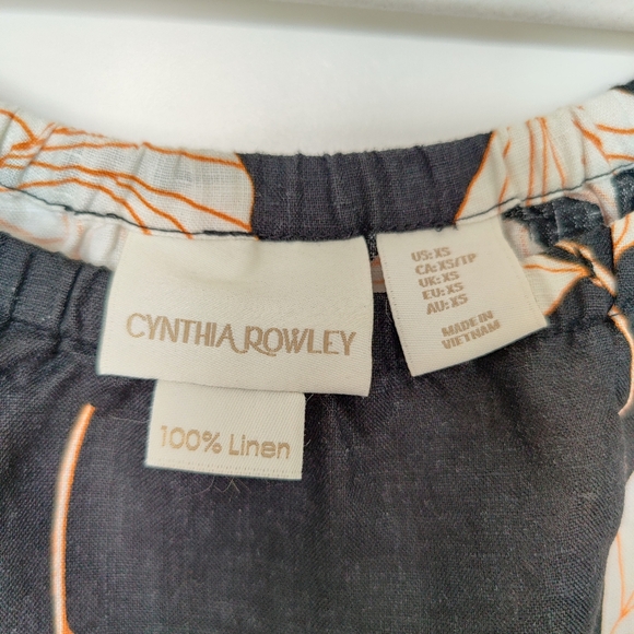 Linen floral blouse Size XS - Picture 7 of 7